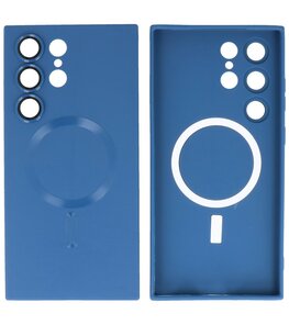 MagSafe Hoesje met Camera Beschermer voor Samsung Galaxy S23 Ultra Navy MagSafe Hoesje met Camera Beschermer voor Samsung Galaxy S23 Ultra Navy