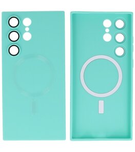 MagSafe Hoesje met Camera Beschermer voor Samsung Galaxy S23 Ultra Turquoise MagSafe Hoesje met Camera Beschermer voor Samsung Galaxy S23 Ultra Turquoise