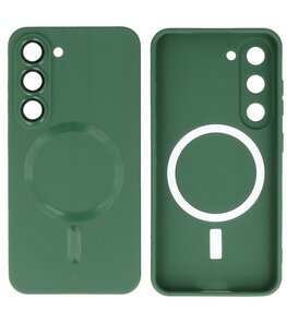 MagSafe Hoesje met Camera Beschermer voor Samsung Galaxy S23 Plus Donker Groen MagSafe Hoesje met Camera Beschermer voor Samsung Galaxy S23 Plus Donker Groen