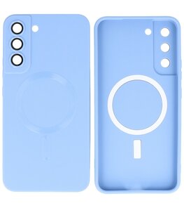MagSafe Hoesje met Camera Beschermer voor Samsung Galaxy S22 Plus Blauw