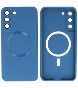MagSafe Hoesje met Camera Beschermer voor Samsung Galaxy S22 Plus Navy