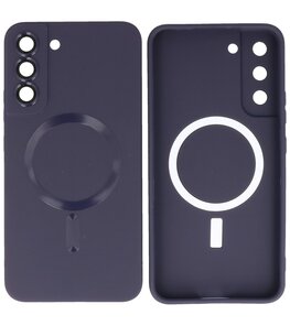 MagSafe Hoesje met Camera Beschermer voor Samsung Galaxy S22 Plus Nacht Paars