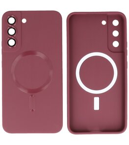 MagSafe Hoesje met Camera Beschermer voor Samsung Galaxy S22 Plus Bruin