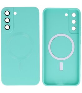 MagSafe Hoesje met Camera Beschermer voor Samsung Galaxy S22 Turquoise MagSafe Hoesje met Camera Beschermer voor Samsung Galaxy S22 Turquoise
