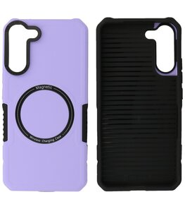 Samsung Galaxy S21 Plus MagSafe Hoesje - Shockproof Back Cover - Paars Samsung Galaxy S21 Plus MagSafe Hoesje - Shockproof Back Cover - Paars