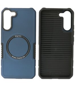 Samsung Galaxy S22 Plus MagSafe Hoesje - Shockproof Back Cover - Navy