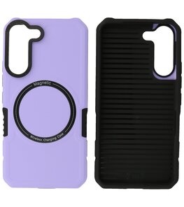 Samsung Galaxy S22 MagSafe Hoesje - Shockproof Back Cover - Paars Samsung Galaxy S22 MagSafe Hoesje - Shockproof Back Cover - Paars