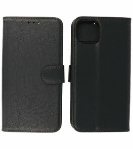 iPhone 15 Hoesje Book Case Telefoonhoesje Zwart iPhone 15 Hoesje Book Case Telefoonhoesje Zwart