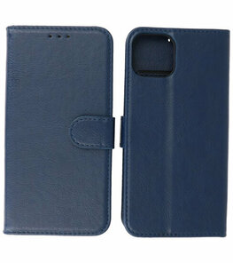 iPhone 15 Hoesje Book Case Telefoonhoesje Navy iPhone 15 Hoesje Book Case Telefoonhoesje Navy