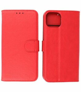iPhone 15 Hoesje Book Case Telefoonhoesje Rood iPhone 15 Hoesje Book Case Telefoonhoesje Rood