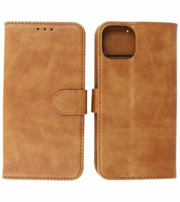 iPhone 15 Hoesje Book Case Telefoonhoesje Bruin iPhone 15 Hoesje Book Case Telefoonhoesje Bruin