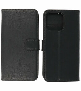 iPhone 15 Pro Hoesje Book Case Telefoonhoesje Zwart