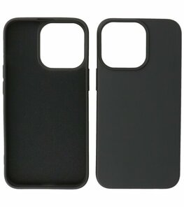 iPhone 15 Pro Hoesje - 2.0mm Dikke Fashion Telefoonhoesje Backcover - Zwart