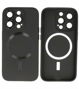 MagSafe Hoesje met Camera Beschermer voor iPhone 15 Pro Max Zwart