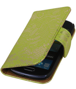 Lace Groen Hoesje voor Samsung Galaxy S3 Mini VE Book/Wallet Case/Cover