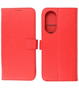 Oppo Reno 10 - Reno 10 Pro Hoesje Book Case Portemonnee Telefoonhoesje - Rood