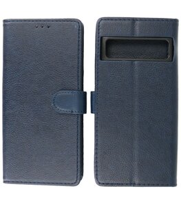 Google Pixel 8 Pro Hoesje Book Case Portemonnee Telefoonhoesje - Navy Google Pixel 8 Pro Hoesje Book Case Portemonnee Telefoonhoesje - Navy