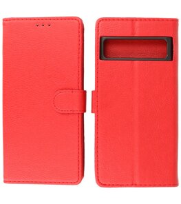 Google Pixel 8 Pro Hoesje Book Case Portemonnee Telefoonhoesje - Rood Google Pixel 8 Pro Hoesje Book Case Portemonnee Telefoonhoesje - Rood