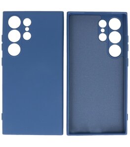 Samsung Galaxy S24 Ultra Hoesje Fashion Backcover Telefoonhoesje Navy