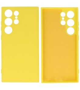 Samsung Galaxy S24 Ultra Hoesje Fashion Backcover Telefoonhoesje Geel