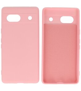Fashion Color TPU Hoesje Google Pixel 7A Roze Fashion Color TPU Hoesje Google Pixel 7A Roze
