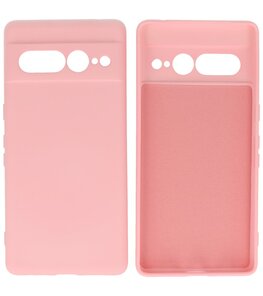 Fashion Color TPU Hoesje Google Pixel 7 Pro Roze Fashion Color TPU Hoesje Google Pixel 7 Pro Roze
