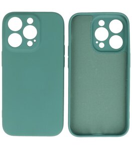iPhone 14 Pro Hoesje - 2.0mm Dikke Fashion Telefoonhoesje Backcover - Donker Groen iPhone 14 Pro Hoesje - 2.0mm Dikke Fashion Telefoonhoesje Backcover - Donker Groen