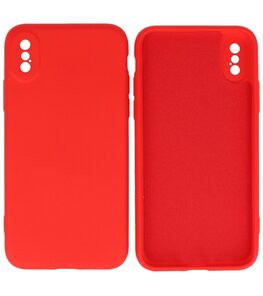 2.0mm Dikke Fashion Telefoonhoesje - Siliconen Hoesje voor iPhone Xs & iPhone X - Rood