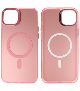 Magsafe Hoesje Geschikt voor iPhone 15 Plus - Magnetisch Smartphone Hoesje - Roze Magsafe Hoesje Geschikt voor iPhone 15 Plus - Magnetisch Smartphone Hoesje - Roze