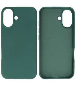 Fashion Color TPU Hoesje voor iPhone 16 Plus Donker Groen