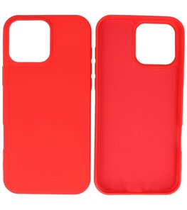 Fashion Color TPU Hoesje voor iPhone 16 Pro Max Rood