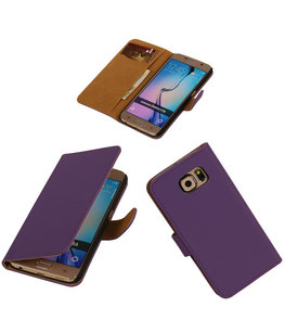Hoesje voor Samsung Galaxy Grand Max Effen Booktype Wallet Paars