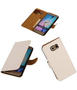 Hoesje voor Samsung Galaxy Grand Max Effen Booktype Wallet Wit