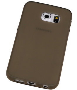 Hoesje voor Samsung Galaxy S6 edge TPU Transparant Grijs Hoesje voor Samsung Galaxy S6 edge TPU Transparant Grijs