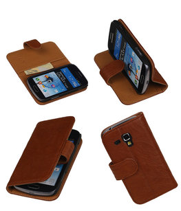 BestCases Bruin Echt Leer Booktype Hoesje voor Samsung Galaxy S Duos S7562 BestCases Bruin Echt Leer Booktype Hoesje voor Samsung Galaxy S Duos S7562