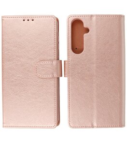 Samsung Galaxy A35 Hoesje Book Case Portemonnee Telefoonhoesje - Roze Goud