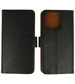 iPhone 16 Pro Hoesje Book Case Portemonnee Telefoonhoesje - Zwart