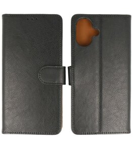 iPhone 16 Plus Hoesje Book Case Portemonnee Telefoonhoesje - Zwart