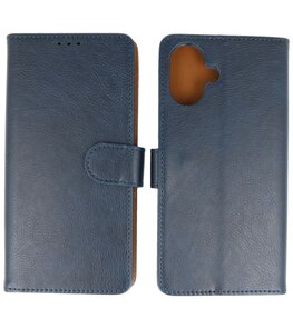 iPhone 16 Plus Hoesje Book Case Portemonnee Telefoonhoesje - Navy