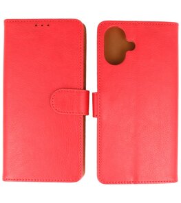 iPhone 16 Hoesje Book Case Portemonnee Telefoonhoesje - Rood