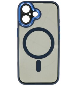Magsafe Aluminium Camera Beschermer Hoesje voor iPhone 16 Blauw