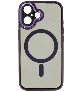 Magsafe Aluminium Camera Beschermer Hoesje voor iPhone 16 Paars