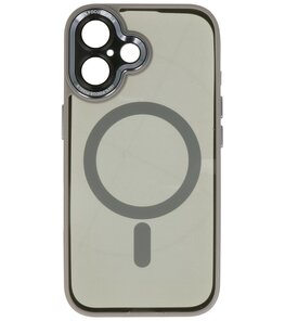 Magsafe Aluminium Camera Beschermer Hoesje voor iPhone 16 Grijs