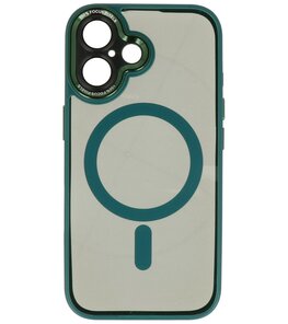 Magsafe Aluminium Camera Beschermer Hoesje voor iPhone 16 Donker Groen