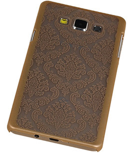 Hoesje voor Samsung Galaxy A7 2015 - Brocant Hardcase Goud