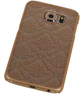 Hoesje voor Samsung Galaxy S6 - Brocant Hardcase Goud Hoesje voor Samsung Galaxy S6 - Brocant Hardcase Goud