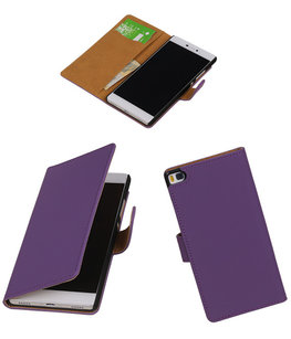 Hoesje voor Huawei P8 Paars Booktype Hoesje voor Huawei P8 Paars Booktype
