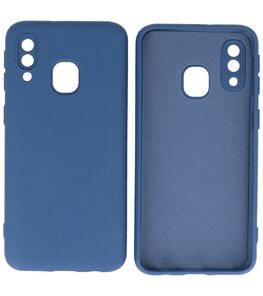 Fashion Color TPU Hoesje Samsung Galaxy A40 Navy Fashion Color TPU Hoesje Samsung Galaxy A40 Navy
