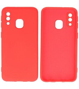 Fashion Color TPU Hoesje Samsung Galaxy A40 Rood Fashion Color TPU Hoesje Samsung Galaxy A40 Rood