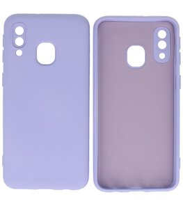 Fashion Color TPU Hoesje Samsung Galaxy A40 Paars Fashion Color TPU Hoesje Samsung Galaxy A40 Paars